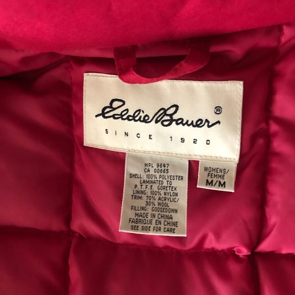 Red Eddie Bauer goosedown jacket - Picture 4 of 8
